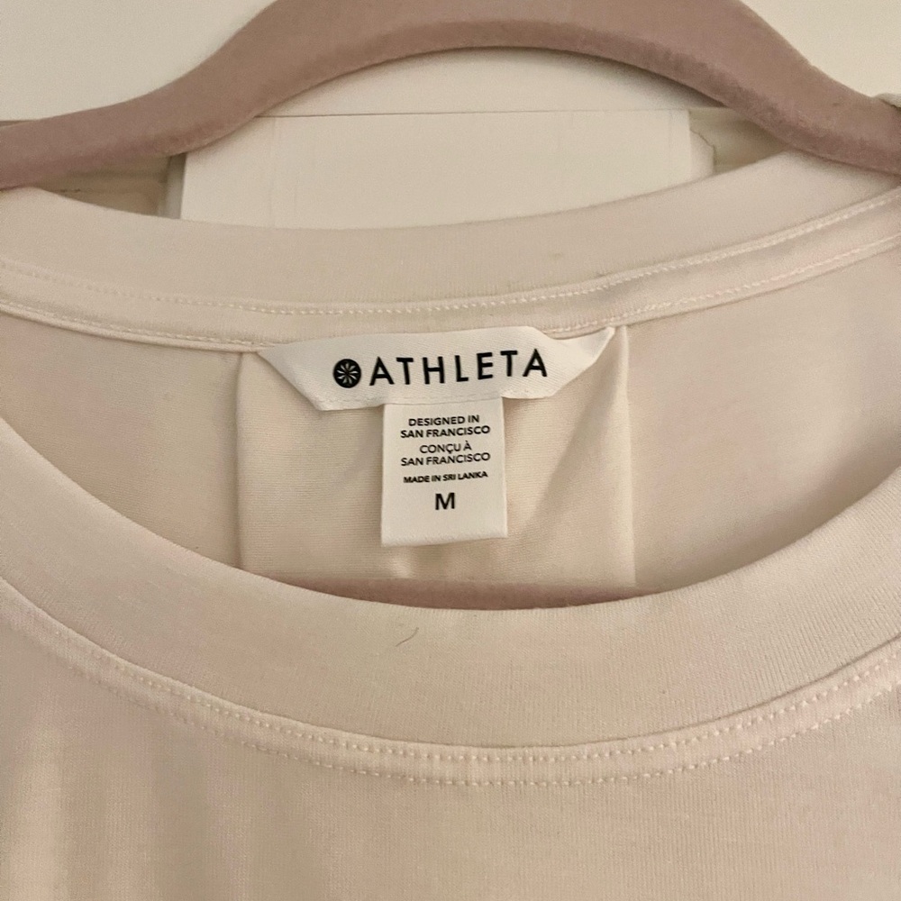 Athleta White Short Sleeve Tee